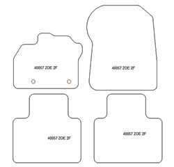 Fußmatten MDM Top für Zoe 2013-05.2019