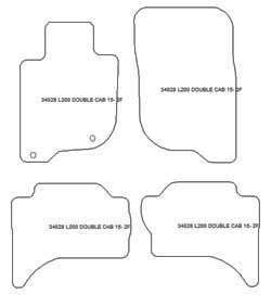Fußmatten MDM Top für L200 Double Cab 2015-