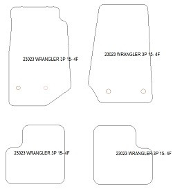 Fußmatten MDM Top für Wrangler 3 Turen 2007-09.2018