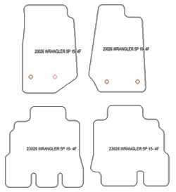 Fußmatten MDM Top für Wrangler 5 Turen 2007-09.2018