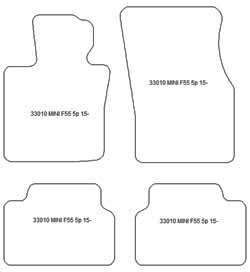 Fußmatten MDM Top für Mini (F55) 5 Turen 2015-2024