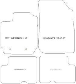 Autoteppiche fuer Dacia Duster I 2WD/4WD 2014-2017 MDM Top