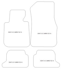 Fußmatten MDM Top für 2er (F23) Cabrio 2014-