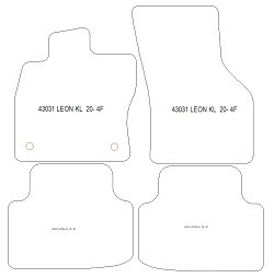 Fußmatten MDM Top für Leon IV (KL) (auch Plug-in Hybrid) 2020-