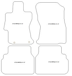 Autoteppiche MDM Top - schwarze Kanten - weisse Steppnaht