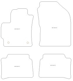 Autoteppiche MDM Top - schwarze Kanten - weisse Steppnaht