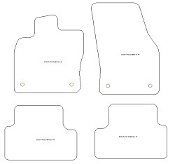 Autoteppiche MDM Top - schwarze Kanten - weisse Steppnaht