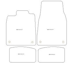 Autoteppiche MDM Top - schwarze Kanten - weisse Steppnaht