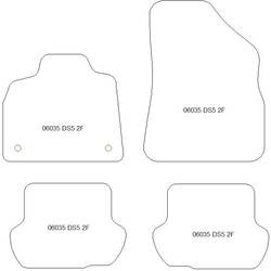 Autoteppiche MDM Top - schwarze Kanten - weisse Steppnaht