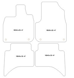 Autoteppiche MDM Top - schwarze Kanten - weisse Steppnaht