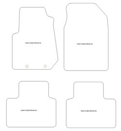 Autoteppiche MDM Top - schwarze Kanten - weisse Steppnaht