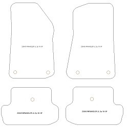 Autoteppiche fuer Jeep Wrangler (JL) 3 Turen (auch 4xe Plug in Hybrid) 2018- MDM Top