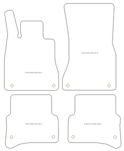 Autoteppiche MDM Top - schwarze Kanten - weisse Steppnaht