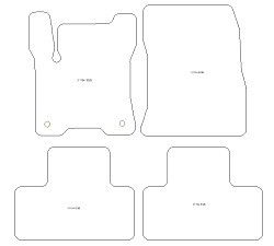 Autoteppiche MDM Top - schwarze Kanten - weisse Steppnaht