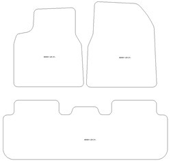 Autoteppiche MDM Top - schwarze Kanten - weisse Steppnaht