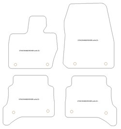 Autoteppiche fuer Land Rover Range Rover V (L460) short 05.2022- MDM Top