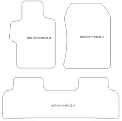 Autoteppiche fuer Honda Civic Hybrid 2006-2011 MDM Top