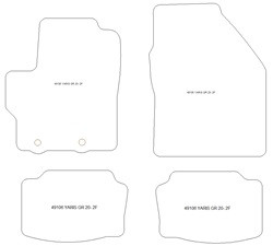 Autoteppiche fuer Toyota Yaris GR 2020- MDM Top