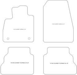 Autoteppiche fuer Ford Courier Tourneo 2024- MDM Top