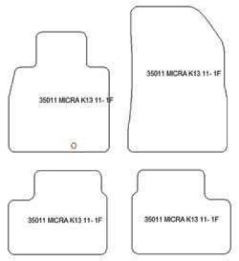 Fußmatten MDM Plus für Micra (K13) 2010-02.2017