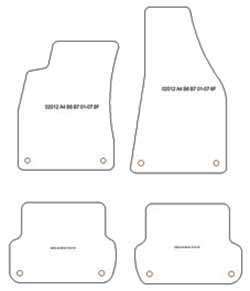 Gummi Fußmatten für Audi A4 B7