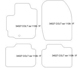 Fussmatten Mitsubishi Colt Z30: aus Velours | MDM Online Shop