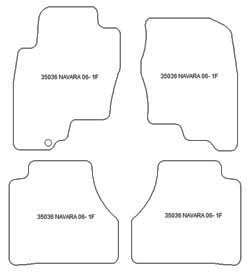 Fussmatten Nissan Navara (D40) und - Velours, Shop gefertigt personalisierbar nach Mass aus 07.2005-2010 Online